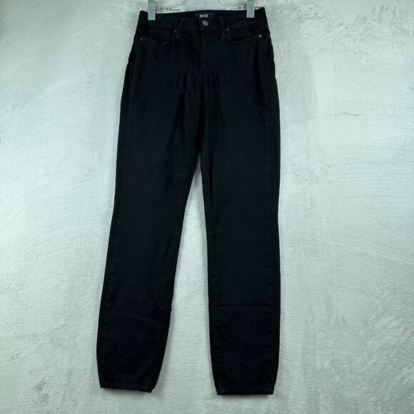 Paige Hoxton Ultra Skinny Jeans Womens Size 26 Mid Rise Dark Wash Black - Picture 1 of 12